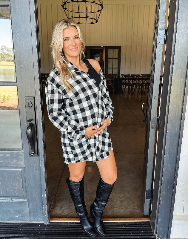 Sandy Flannel Dress Polished Women's Silk