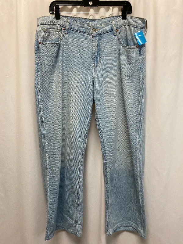 Jeans Wide Leg By Old Navy In Blue Denim, Size: 14 Gym