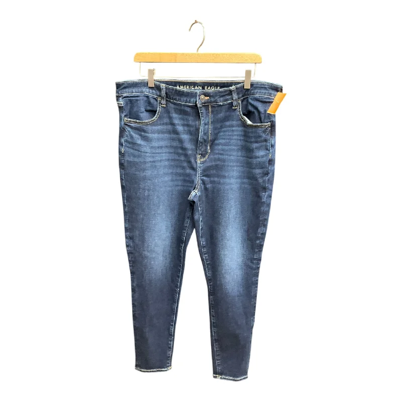 Jeans Skinny By American Eagle In Blue Denim, Size: 18 performance
