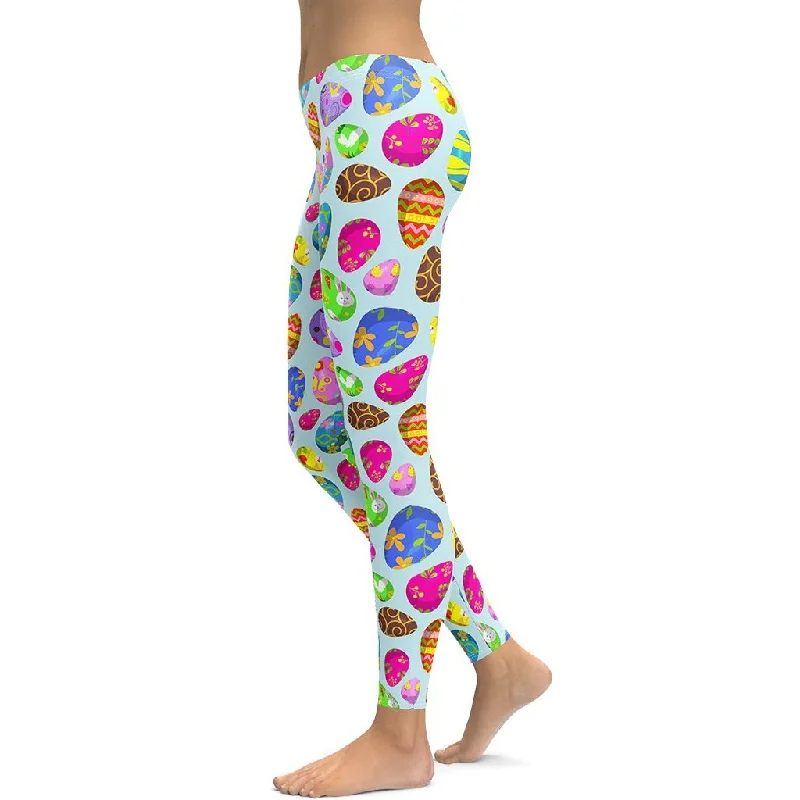 Easter Egg Pattern Leggings Refined Women's Classic 