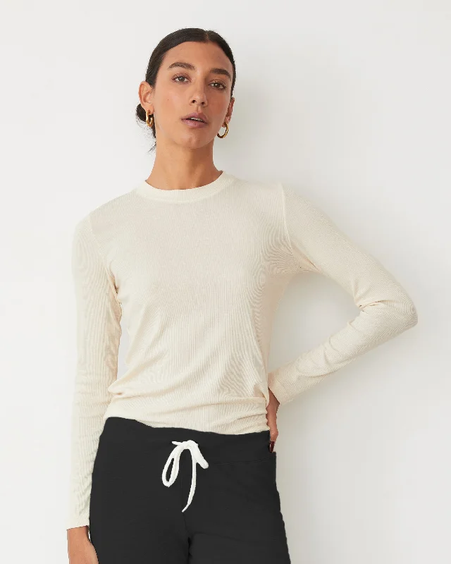 Supimafine Rib Long Sleeve Crew performance