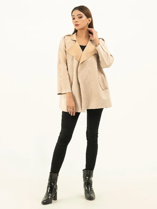 Suede Coat Hip Women's Retro