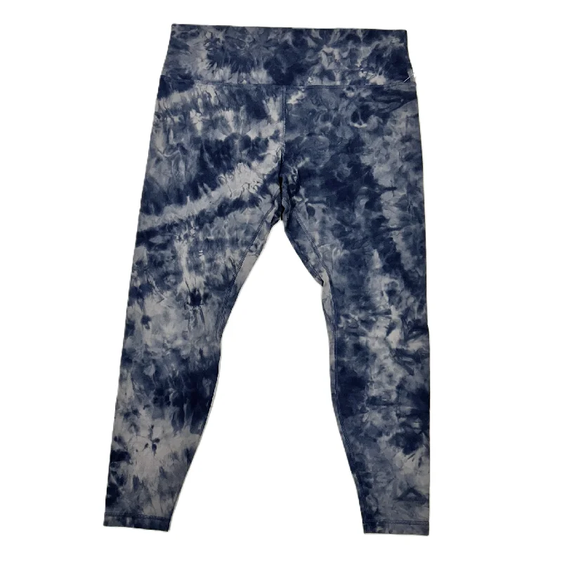 Athletic Leggings By Lululemon In Blue & Grey, Size: 2x Refined Women's 