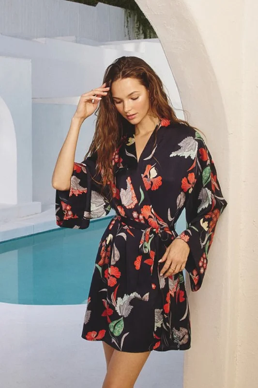 Clerice Long Sleeve Mini Dress - Navy Elegant Women's 