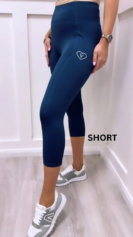 87 Short Active Walking Leggings Navy Refined Women's Classic 
