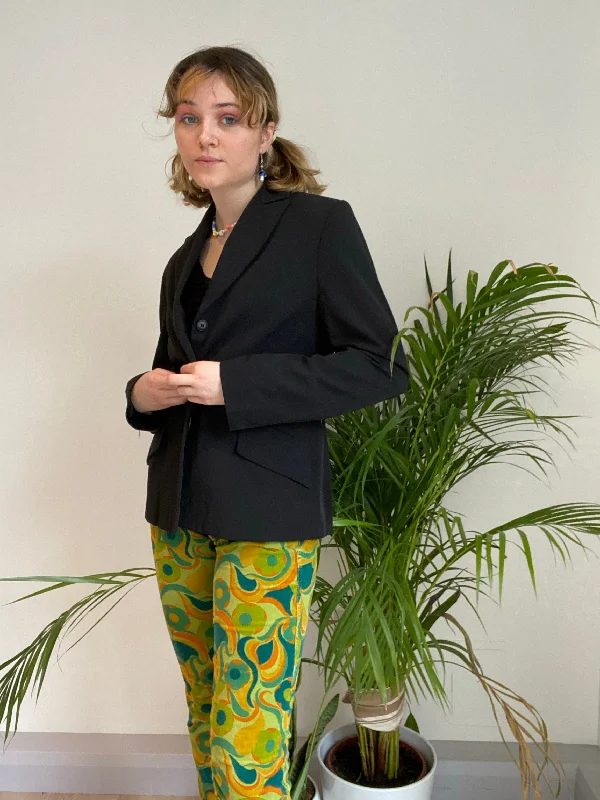 Black Suit Jacket (S) Classic Women's Tweed