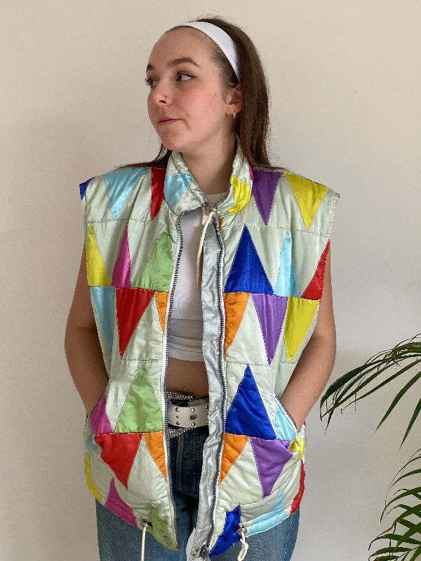 Sleeveless Colourful Reversible Jacket (L) Country
