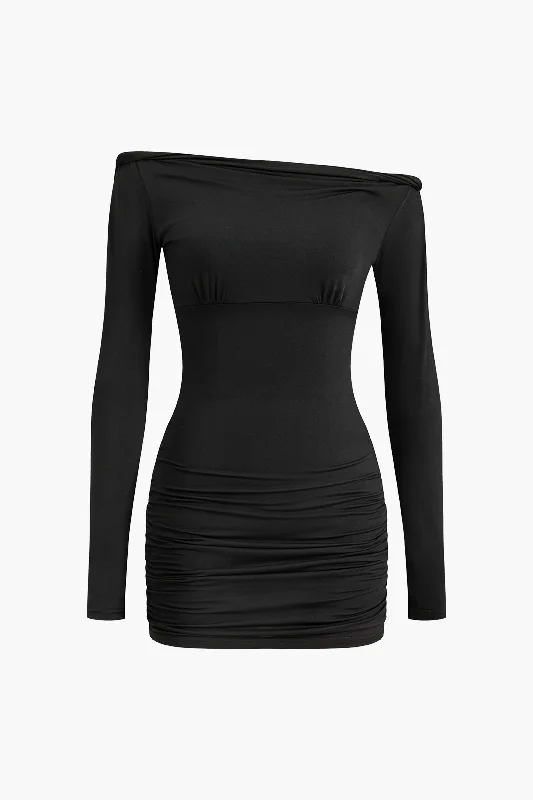 Solid Cut Out Mini Dress Practical Women's Multi - 