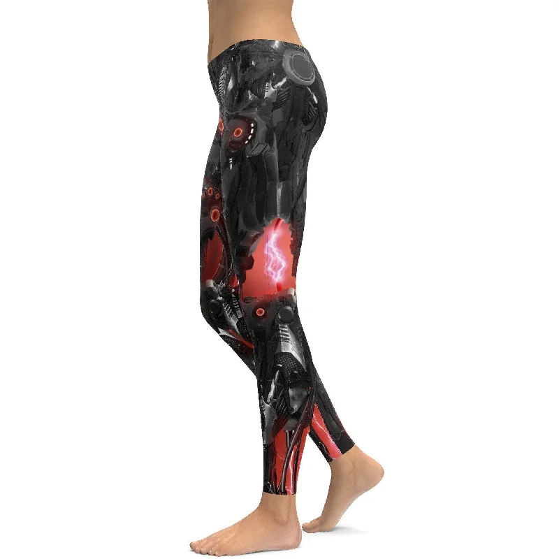 Mechanical Robot Leggings Confident Women's High - fashion