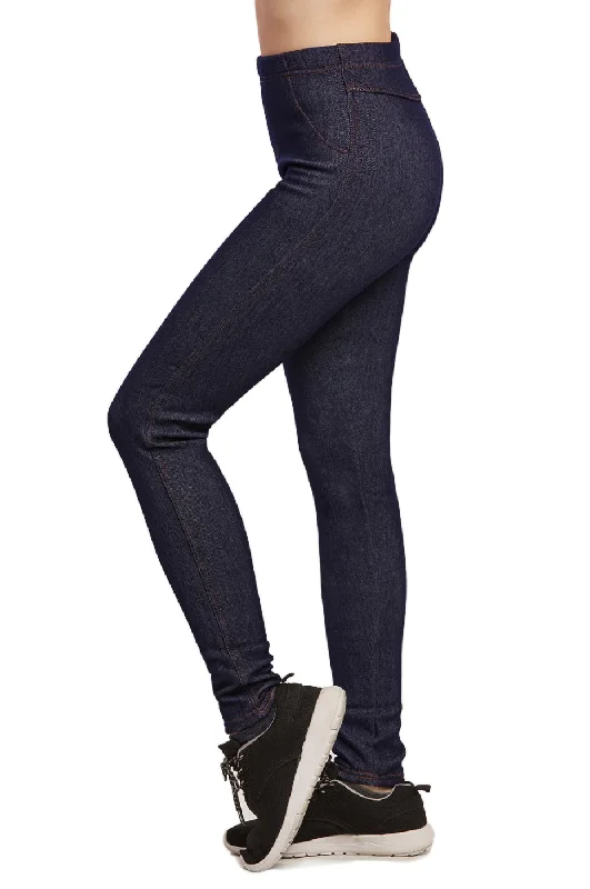 SOFRA LADIES POLAR FLEECE JEGGINGS (WP6000_BLUE) Dynamic Women's High - energy