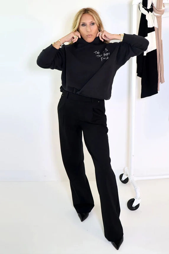 Kerri Rosenthal Happy Face Hoodie Relaxed Women's 