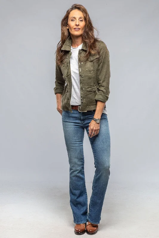 Beale Cotton Linen Jacket In Army Practical Women's Quick - dry