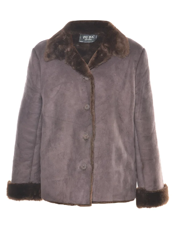 Brown Jacket - L Elegant Women's Formal 