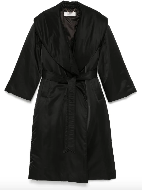 satin belted coat Bold Women's Statement