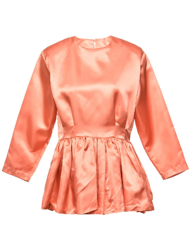 Pastel Peach Top - M Youthful Women's Pop