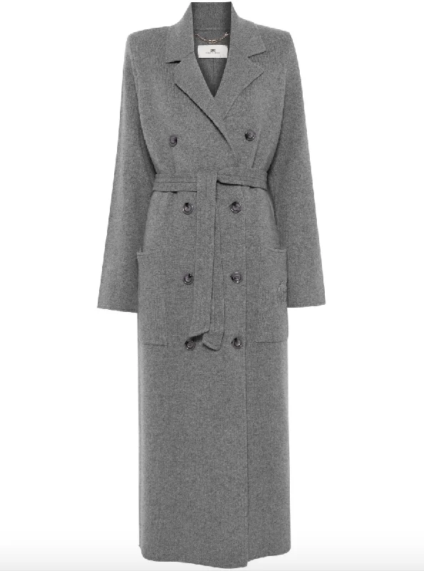 Grey fine-knit coat Cool Women's Skate