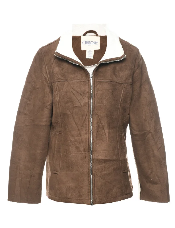 Cherokee Shearling Lining Midi Length Coat - M Laid - back Women's Vibe