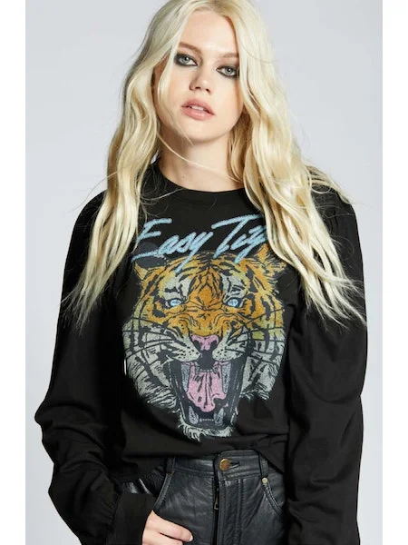 Tiger Puff Sleeve Streetwear Style for 