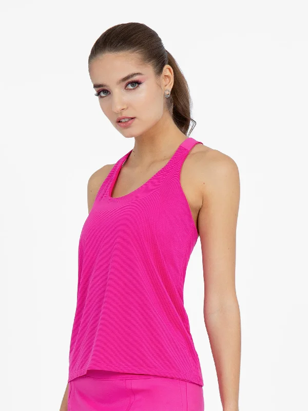 Double-Layered "T" Racer Back Camila Tank - Raspberry Pink purpose