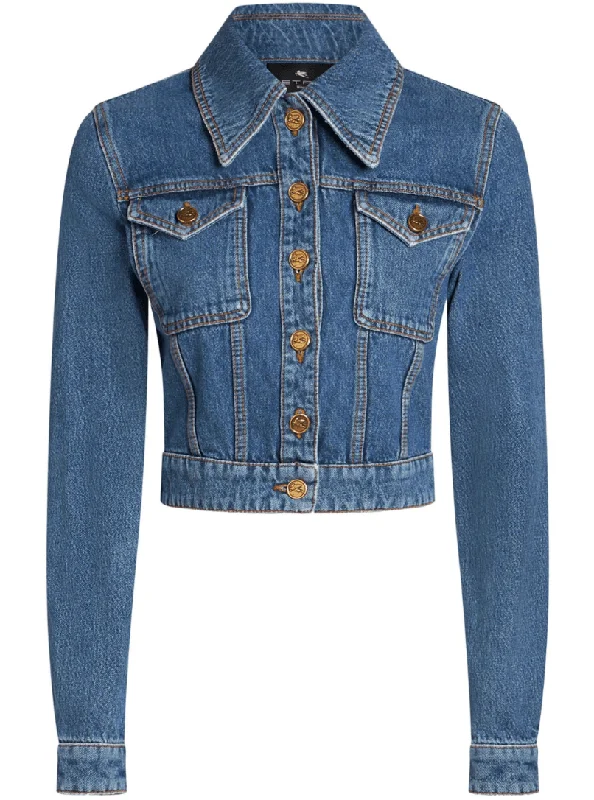 Pegaso-embroidered denim jacket Bohemian Women's Free