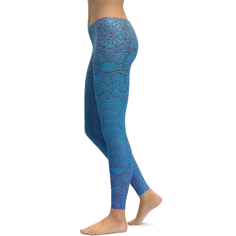 Ornamental Mandala Leggings Youthful Women's Anime - inspired