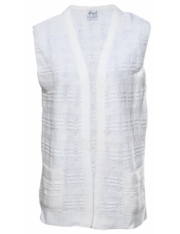White Sweater Vest - M Refined Women's Velvet