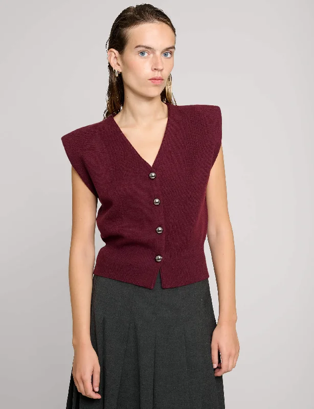 Padded Knit Silver Button Top Unique Women's Upcycled