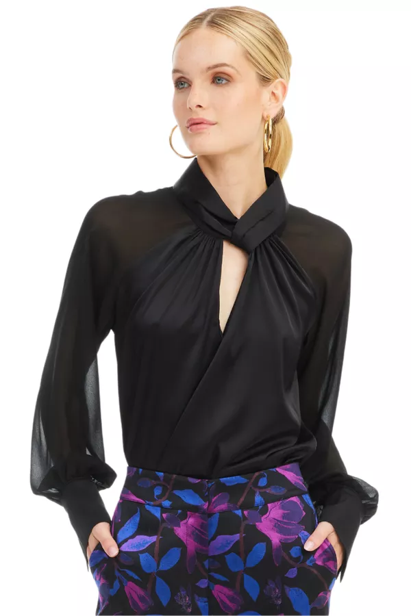 Allison NY Samantha Blouse Monochromatic Office Style