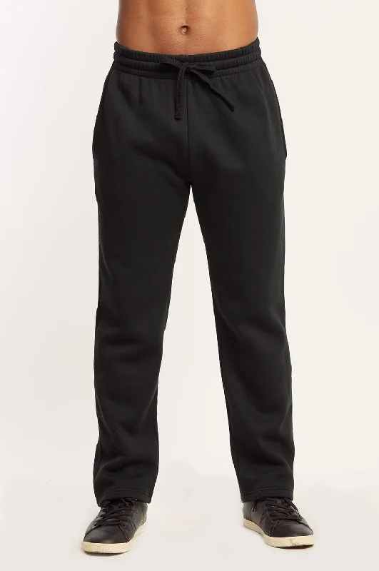 KNOCKER MEN'S MEDIUMWEIGHT FLEECE SWEATPANTS (SP1010_BLACK) Dynamic Women's Moto
