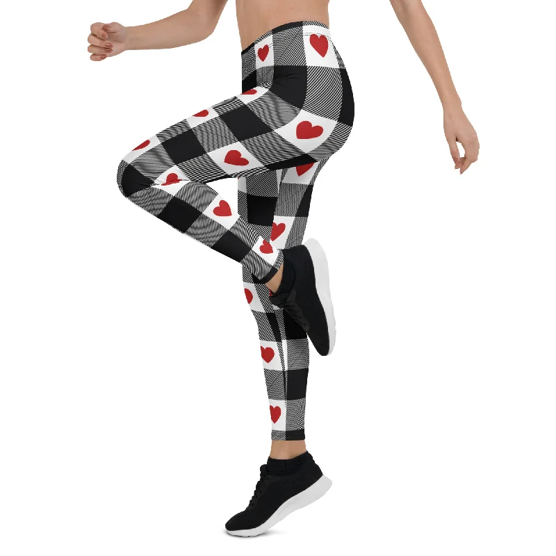 Heartfelt Plaid Leggings Modern Women's Tech