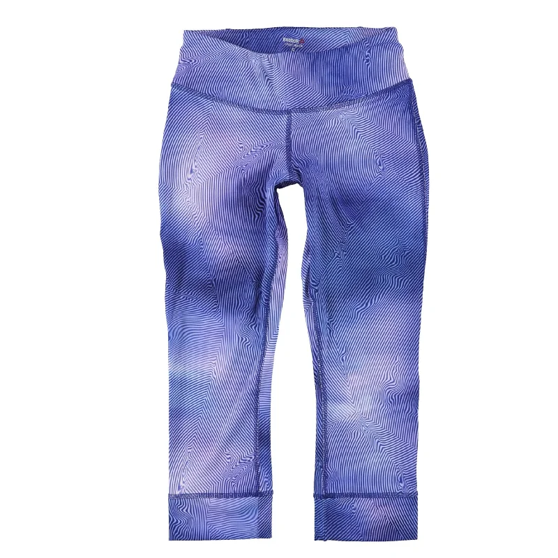 Reebok Womens Lux Bold 3/4 Tight Athletic Jogger Pants, Blue, Small Stylish Women's Neon