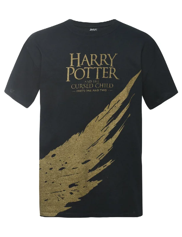 Harry Potter Printed T-shirt - L Feminine Women's Style 