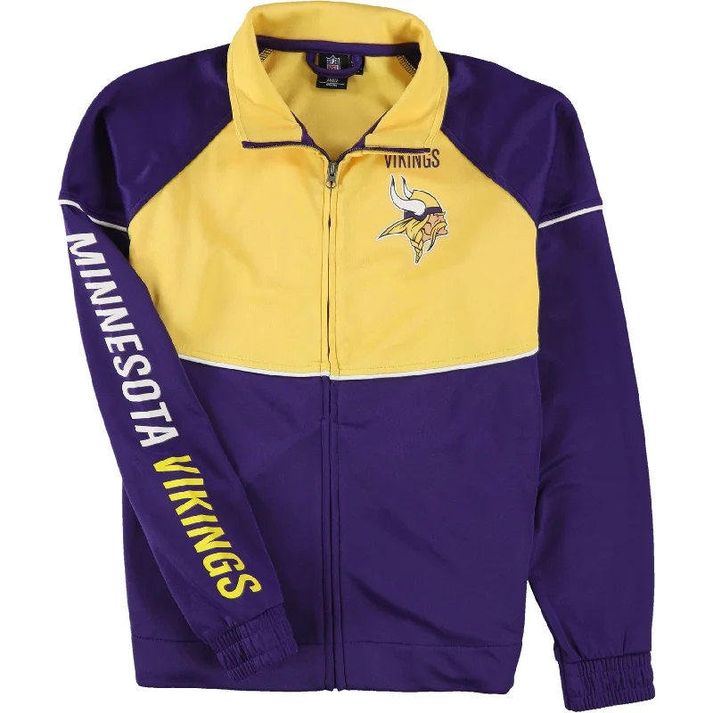 G-III Sports Womens Minnesota Vikings Track Jacket Sweatshirt, Purple, Medium Street