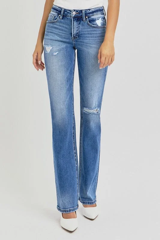 HANNAH HIGH RISE ANKLE STRAIGHT JEANS Traditional Women's Wool
