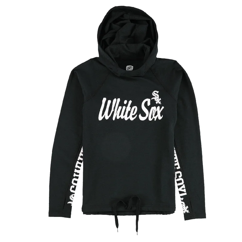 G-III Sports Womens White Sox Hoodie Sweatshirt, Black, Medium Feminine Women's Style 