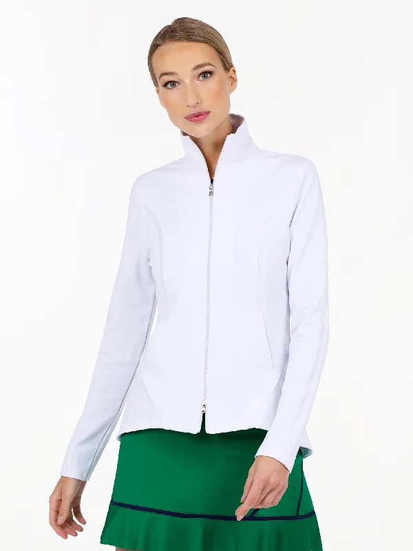 Harlow Knit Jacket - White Athletic Women's High - 