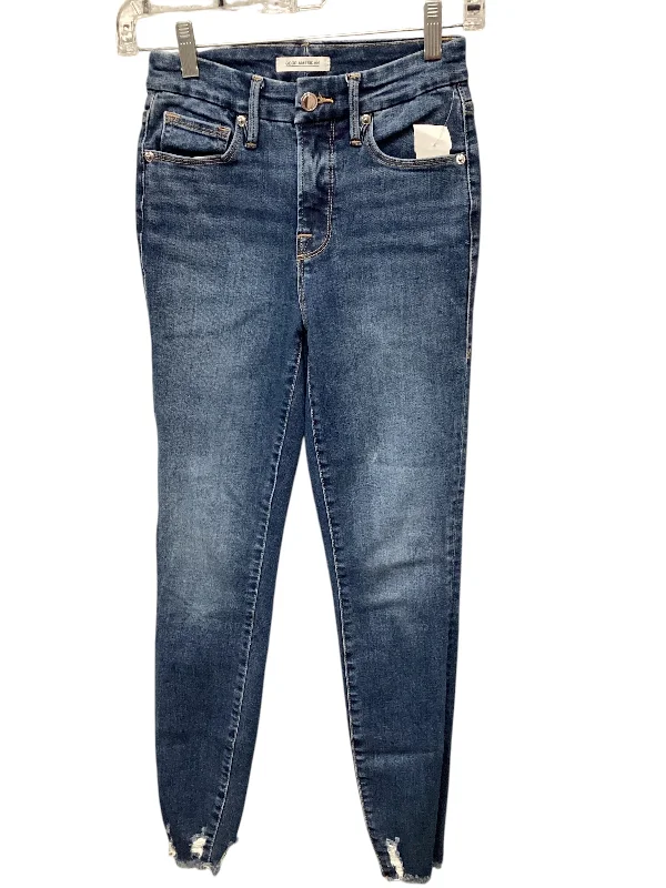 Jeans Skinny By Good American In Blue Denim, Size: 0 Preppy Women's College