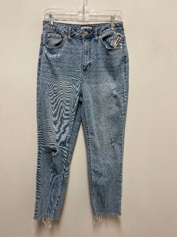 Jeans Straight By Clothes Mentor In Blue Denim, Size: 8 Relaxed Women's 