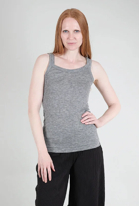 Tubular Cashmere Tank, Heather Gray Sophisticated Women's 