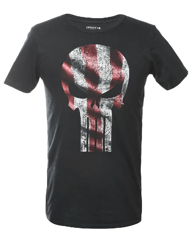 Black Printed T-shirt - S Confident Women's High - fashion