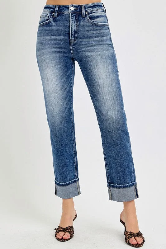 TOMMY TUMMY CONTROL HIGH RISE CROP STRAIGHT JEANS Sleek Women's 