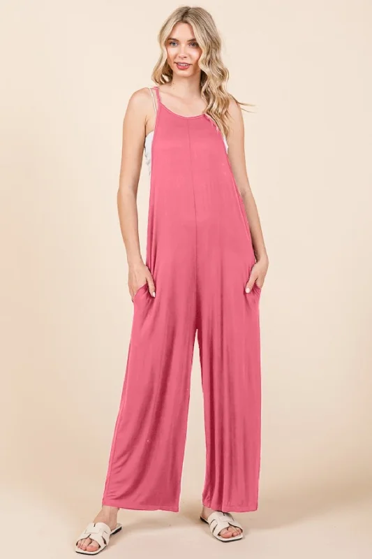 Culture Code Full Size Sleeveless Wide Leg Jumpsuit with Pockets purpose