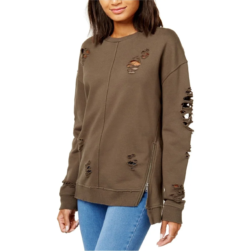 Joe's Womens Ripped Sweatshirt, Green, X-Small Monochromatic All - in - one