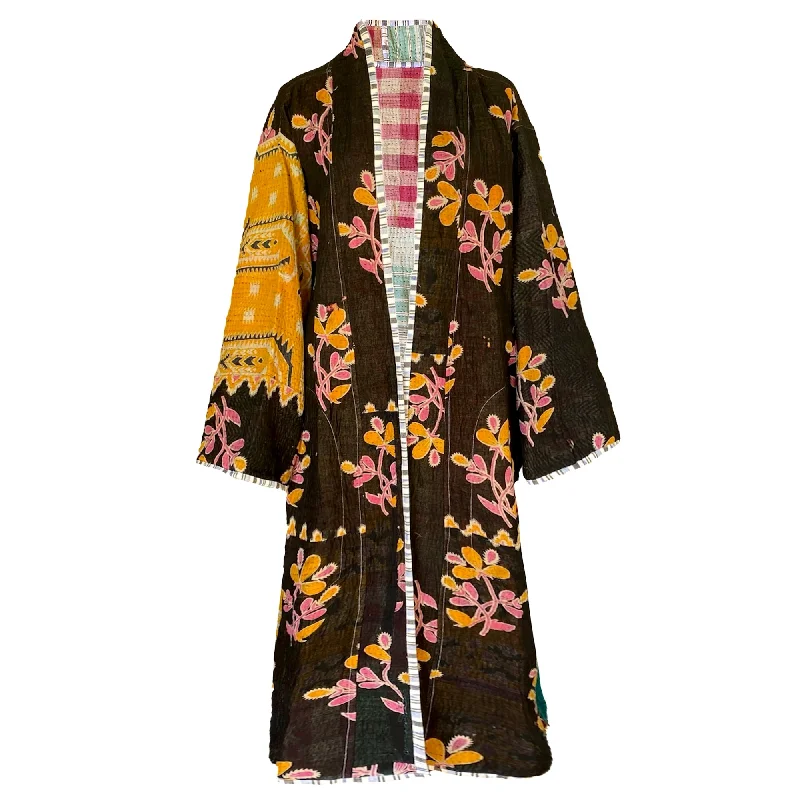 Etami Vintage Quilted Kantha Coat ONE OF KIND Luxurious Women's High -  end