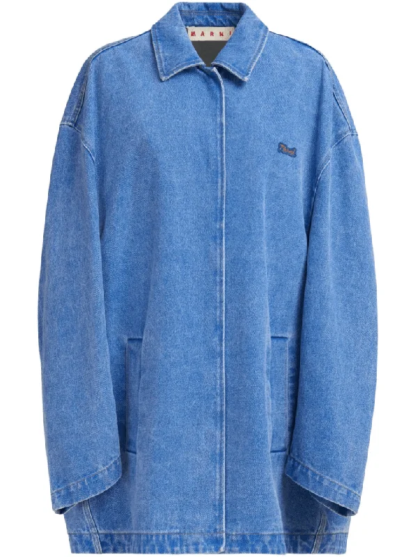 logo-appliqué denim jacket Business