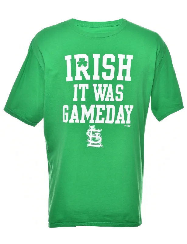 Irish It Was Gameday Printed T-shirt - XL Refined Women's Hand - crafted