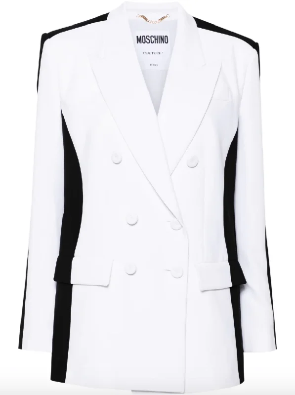 White and black blazer Refined Women's 