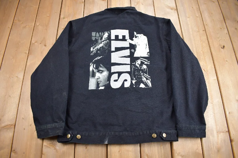 Vintage 1990s Elvis Presley Graphic Jean Jacket Modern Women's 