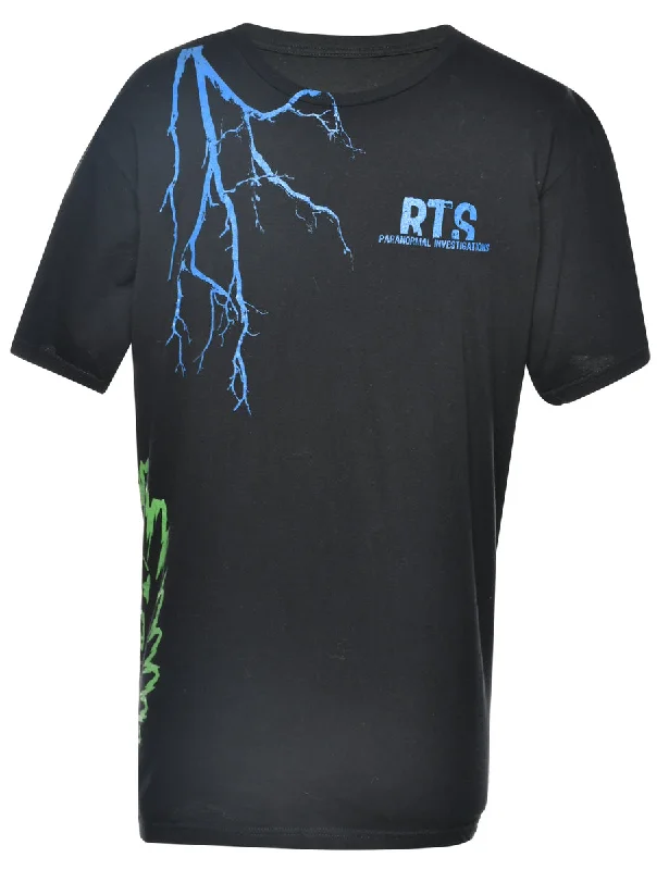 RTS Paranormal Investigations Printed T-shirt - L Sophisticated Women's 
