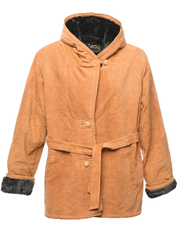 Brown Hooded Coat - L Street